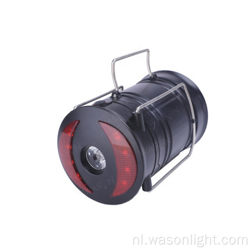 NIEUW 3 IN 1 Batterij Weerbestendig inklapbare Outdoor Portable LED Camping Lantern met schijnwerper en rood waarschuwingslicht